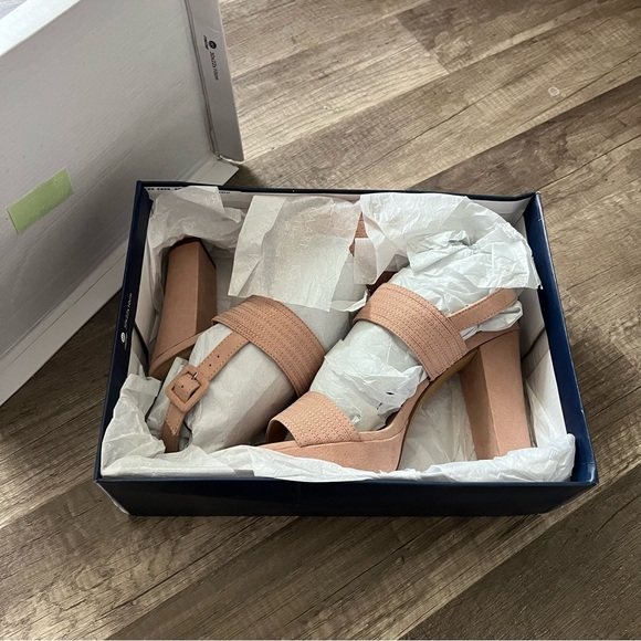 Blush Suede Platform Sandals